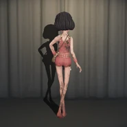 Female Dancer Worn Clothes In-Game Model Back View