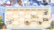 December 2024 English Calendar (Twitter)