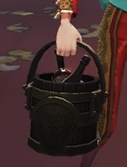Appearance of the Soprano Costume Wine Barrel in In-Game.