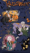 "Trick or treat, Manor edition. The pumpkin grins, the camera clicks, and the cat has already chosen a favorite. Step inside if you dare. Trick, treat, or both?" - 2025 Halloween Global Artwork (Twitter)