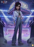 OPH.QI Poster by 野蜂-C, featuring the Call of the Abyss VIII Poster in the background (Twitter)