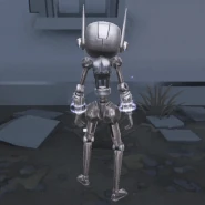 Superintelligence effect on the doll, back side.