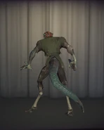 Evil Reptilian Worn Clothes In-Game Model Back View