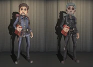 Explorer's Original and Dark Side side by side. His Dark Side has scratches on his clothing and some burn marks on his face.