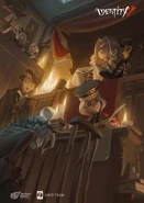 In front of the supreme religious power, everyman will feel helpless and frightened. But don't be afraid. You just have to carry on. Then, the court will open. ~ Official Artwork of Season 13 Essence 2 Featuring Judge, Deputy, Clerk and other B Tier Costumes.[1]