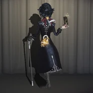 "Mercy" with its matching costume "D.M."