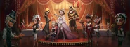 Alternative Golden Rose Cast artwork, notice Commander and The Client being more in the foreground
