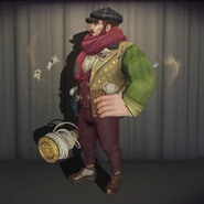 The costume's left side view