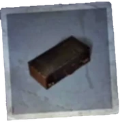 Leather Suitcase - There was a locked square suitcase on the bed. The detective picked it up and shook it, but it made no sound. It appears to be empty.
