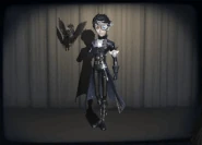 In "Noir"'s Idle Animation, "D.M."'s snake watches "Noir"'s movements and then leaves