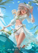 "Demi is ready for the sun, surf and beach! Will you join her for some drinks and sunbathe by the beach?" - Sea Salt Mocktail and Beach Spectacles Poster (Twitter)