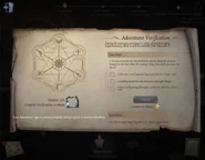 CastleBanquetMysteryInGameAdventurerType.png (909 KB) The Adventurer Verification interface, featuring daily questions for the player to answer