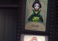 Close up on the costume selection card