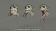 Concept Art of Evil Reptilian's expression in Professor's Game designer interview