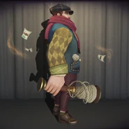 The costume's right side view