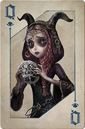 Fiona's card in Blackjack. She's the Queen of Survivors