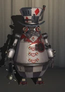 Card Soldier seen from the front side view.