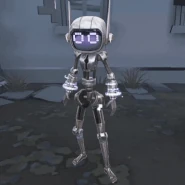 Superintelligence effect on the doll, front side.