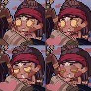 The 4 frames of the animation