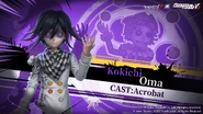 "Introducing a high school student who's dubbed himself the 'Alpha of Evil Secret Society'. He's a master of lies and impulsive remarks, unpredictable and enigmatic." - Kokichi Oma Introduction Poster (Twitter)