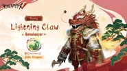 "May every step be a smooth journey, and may the gains always be as desired." - Lightning Claw and Jade Dragon English Announcement Poster (Twitter)