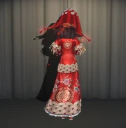 Nie Moli In-Game Model Back View.