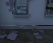 The effect when a Fog Blade hits an obstacle