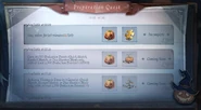 Preparation Quest interface