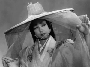The Samurai's Wife from the 1950 film Rashomon, which this costume is based on