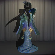 Green Peacock In-Game Model Back View