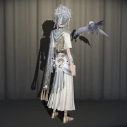 "Rebirth" with its matching costume "White"