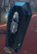 Costume changes to the Coffin.