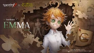 "Excellent physical fitness and reflex nerves, high learning ability, An optimistic and innocent girl with orange hair-Emma is here! After knowing all the truth, can she successfully lead everyone to escape...?" - Emma Costume Reveal (Twitter)