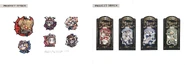 Rubber Keychain and Enamel Pin Merchandise from the COA IV Artbook