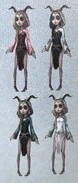 Concept art from the official Identity V Japanese Reference Book, featuring Dark Gray and Tranquil Black, an unused costume