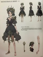 Monstrous Bird's concept art in the Pure White Prophet artbook