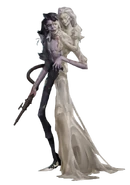 Christina as a wax figure at Philippe's side