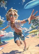 SummerFrisbeePoster.jpg (2.36 MB) "Let the sunshine and breezes set you free!" - Summer Frisbee Poster by 野蜂-C (Twitter)