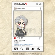 "A candy apple...oh, um, n-nothing."[1] - Summer Party Collection SNS Clear Card Merchandise (Collection Rakuten)