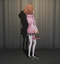 Haru Okumura In-Game Model Right-Side View.