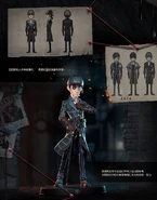 Mr. Inference figurine poster, featuring previous designs and concept art of Mr. Inference in the background (Gift 163)