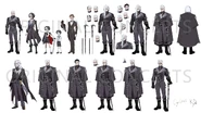 Original concept art of the characters featured the former head of the Mélodis clan in The Dark Wanderer PV via K.Dee and Cyclone (Twitter)