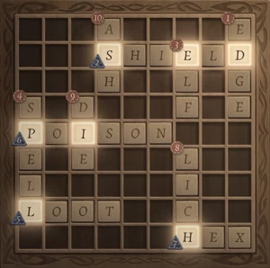 The completed crossword puzzle