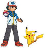 Ash and Pikachu(as seen in Heroes Alliance Forever)