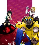 Spider-Gwen with Bumblebee