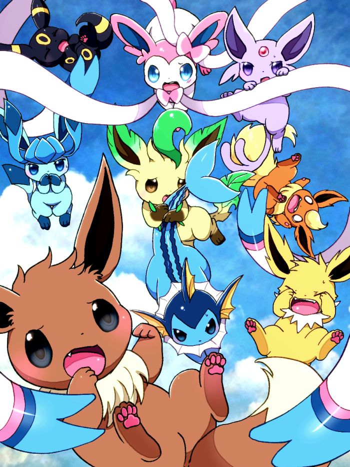 Eeveelutions with names by ScreamQueen1991 on DeviantArt