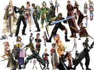 Some of the Final Fantasy cast