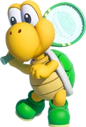 Koopa Troopa's artwork from Mario Tennis Aces.