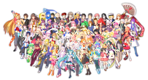 A full collection of Vocaloids