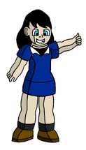 Vicky in blue outfit